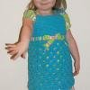 Crochet pinafore, Shirred peasant dress, and cuffed capri pants Size 2T - $60 SOLD